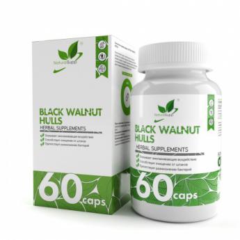 Скорлупа черного ореха / Black walnut hulls / 60 капс. Natural Supp