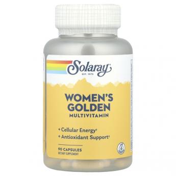 Solaray, Women's Golden Multivitamin, 90 капсул