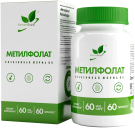 Метилфолат (Витамин В9) вег / Methyl Folate (B9) veg капсулы, 60 шт. NaturalSupp